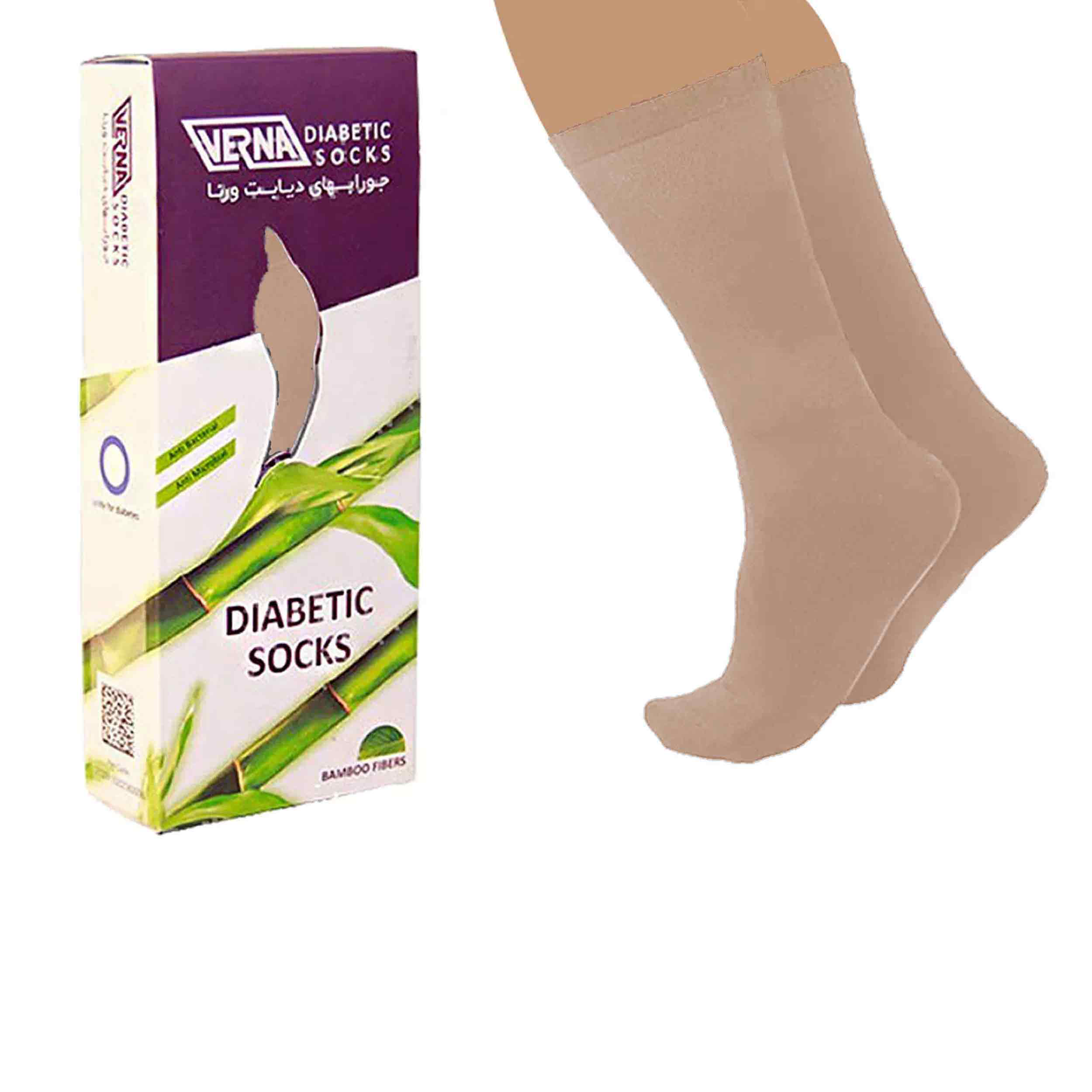 خرید جوراب مخصوص دیابت ورنا مدل بامبو کد 27